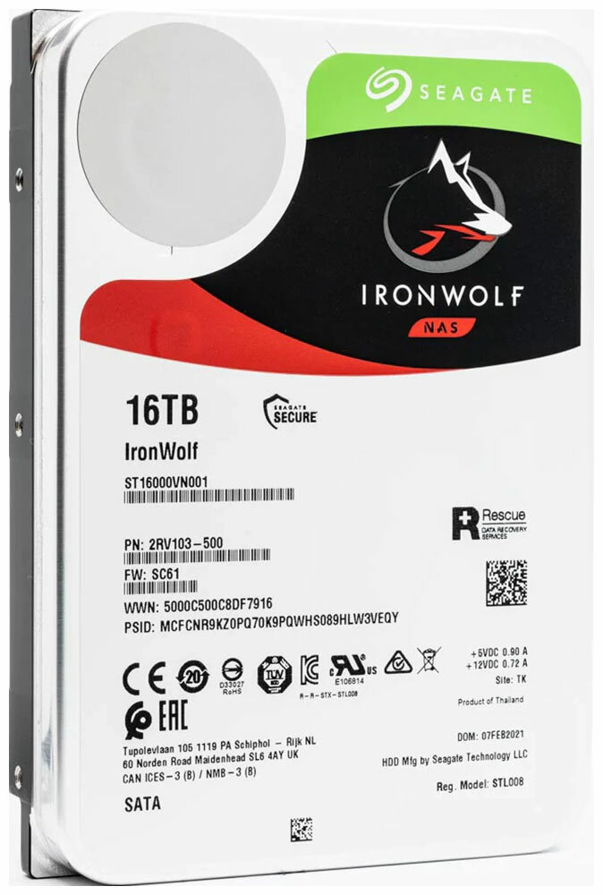 Жесткий диск SEAGATE Ironwolf , 16Тб, HDD, SATA III, 3.5" - фото №10