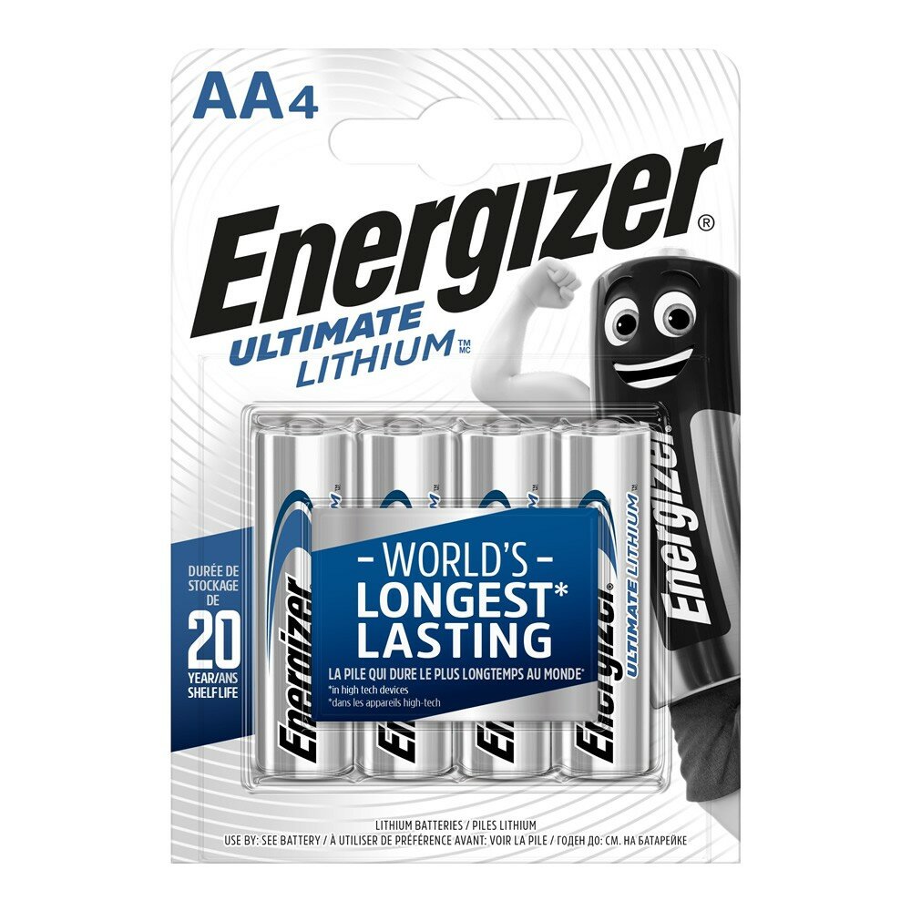 Батарейка Energizer Ultimate FR6 AA BL4 Lithium 1.5V (4/48) Energizer E301535300 - фото №3