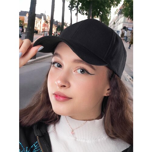 фото Бейсболка karoca, размер 57/58, черный