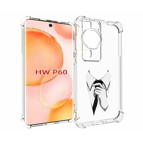 Чехол MyPads галстук для Huawei P60 задняя-панель-накладка-бампер