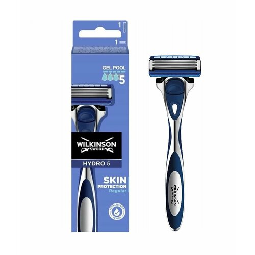 Wilkinson Sword Hydro 5 Skin Protection Regular / Бритвенный мужской станок с 1 сменной кассетой. wilkinson sword бритвенный станок wilkinson sword hydro 5 c 1 кассетой с подставкой