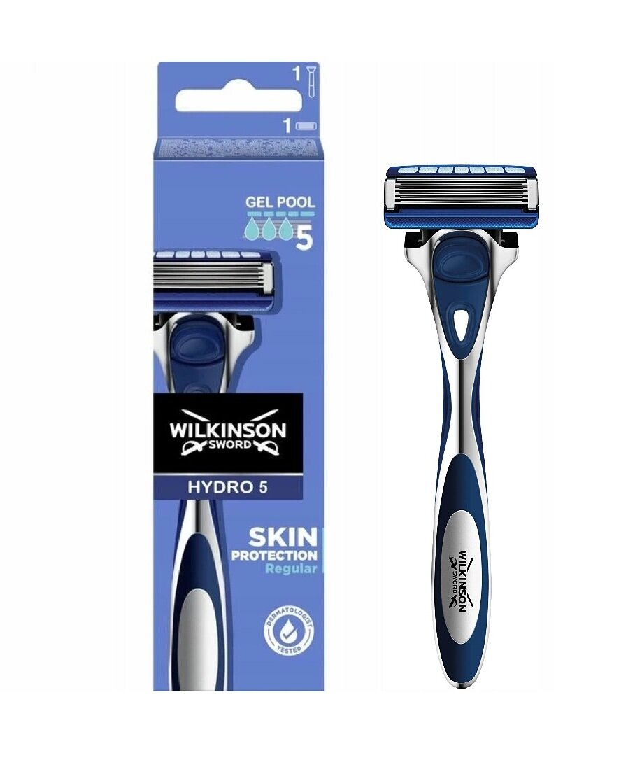 Wilkinson Sword Hydro 5 Skin Protection Regular / Бритвенный мужской станок с 1 сменной кассетой.