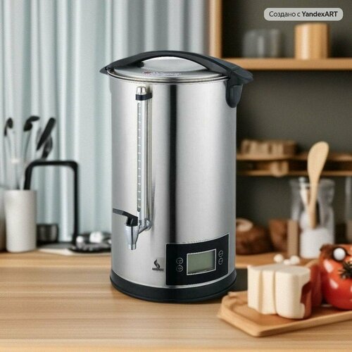 Термопот электрический AIRHOT WBDD-35 с двойными стенками с LCD экраном объем 35л кипятильник наливной для кафе ресторана столовой для дома мощность 25 кВт 1750900₽