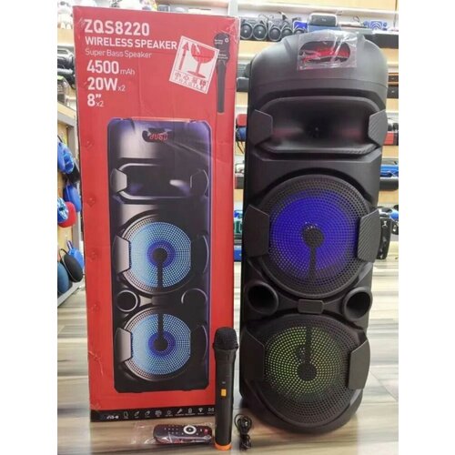 Колонка с микрофоном ZQS8220 большая портативная караоке 680000₽