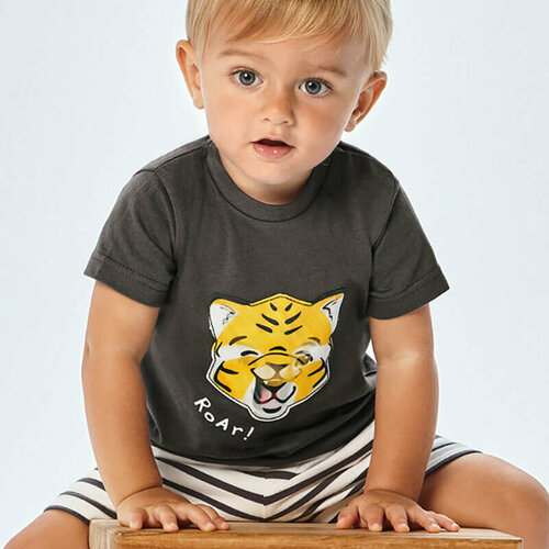 фото Футболка mayoral, размер 80 (12 мес), серый