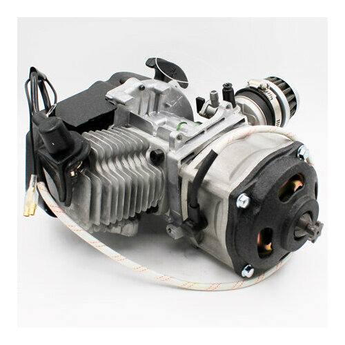 Двигатель для детского мотоцикла / квадроцикла 49cc 2т электростартер, звезда T8F 6T