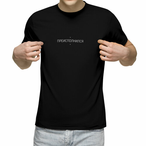 Футболка Us Basic, размер L, черный мужская футболка идущий к реке m серый меланж