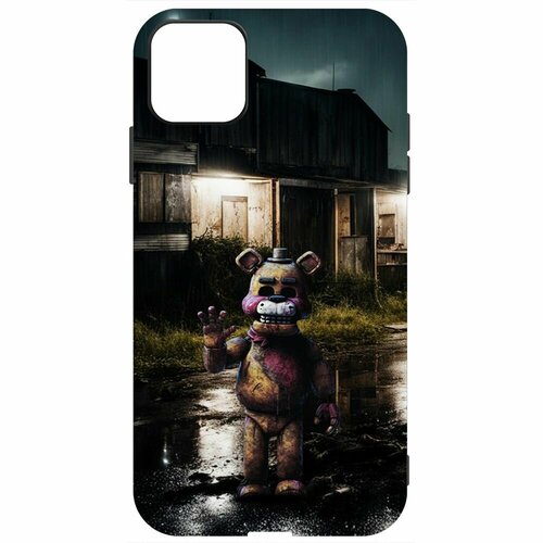 Чехол-накладка Krutoff Soft Case фнаф (FNAF) - Фредди под дождем для iPhone 11 черный чехол накладка krutoff soft case фнаф fnaf кошмарный фредди для iphone 15 черный