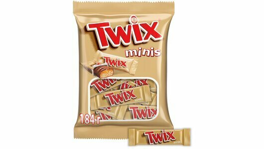 Twix Minis шоколадные конфеты, пакет 184г