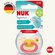 NUK STAR ортодонтическая соска пустышка из латекса, размер 3, 2 шт. в контейнере...