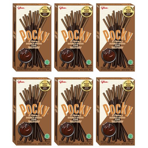 Glico Печенье Pocky двойной шоколад, 47 г, 6 уп