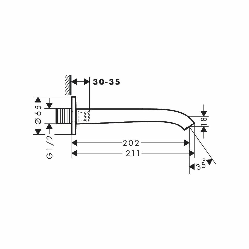 Излив для ванны hansgrohe Vivenis 75410700, матовый белый - фото №4