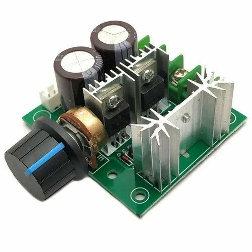 PWM Power Regulator 12-40V 10A, ШИМ-регулятор скорости / оборотов двигателя, мощности, диммер / регулятор яркости светодиодной ленты и ламп накаливания, 12-40В, 10А, размер 60x55x28мм