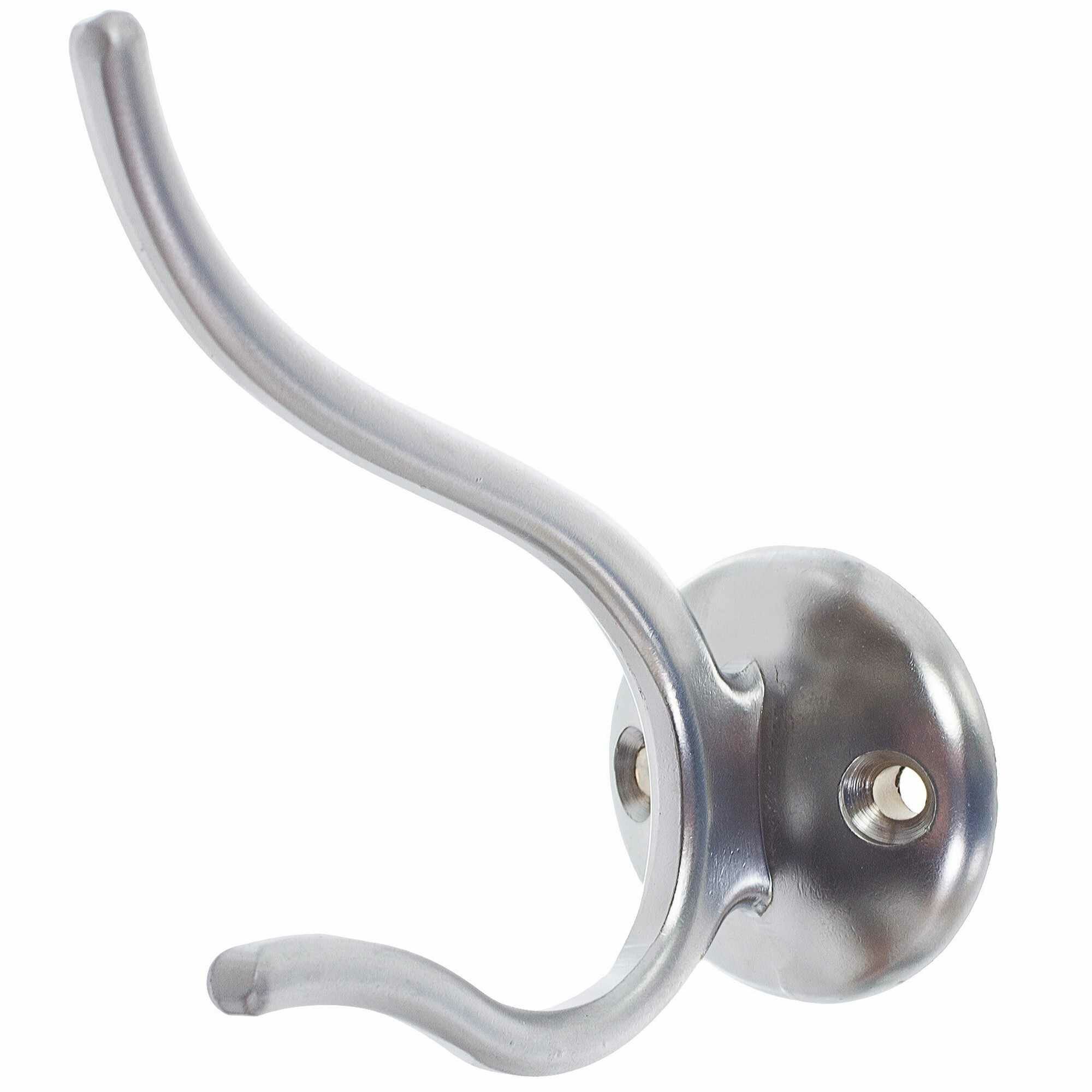 Мебельный крючок KERRON Hooks KR 0190 SC двухрожковый, матовый хром Без бренда - фото №2