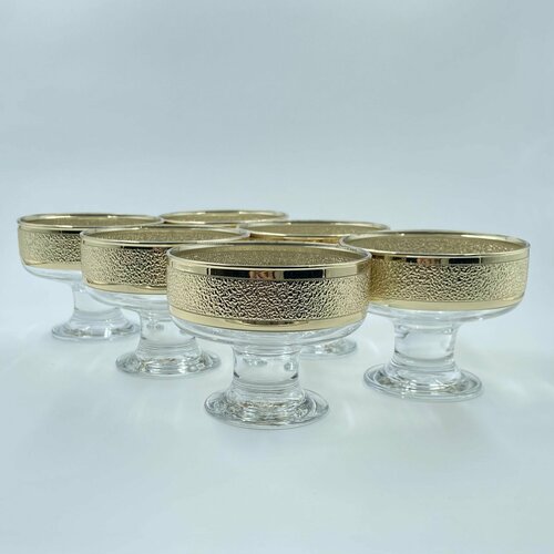 Подарочный набор - креманки 6 шт Золотой карат 1483₽