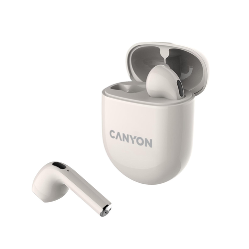 Наушники Canyon CNS-TWS6BE беспроводные вкладыши с микрофоном TWS Bluetooth белый 1589₽