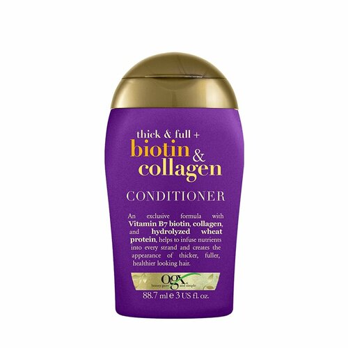 shampoo and conditioner ogx thick and full biotin and collagen 13 fl oz x 2 385 ml x 2 pack of 2 Кондиционер для тонких волос с биотином и коллагеном тревел / Thick And Full Biotin And Collagen Conditioner 88,7 мл