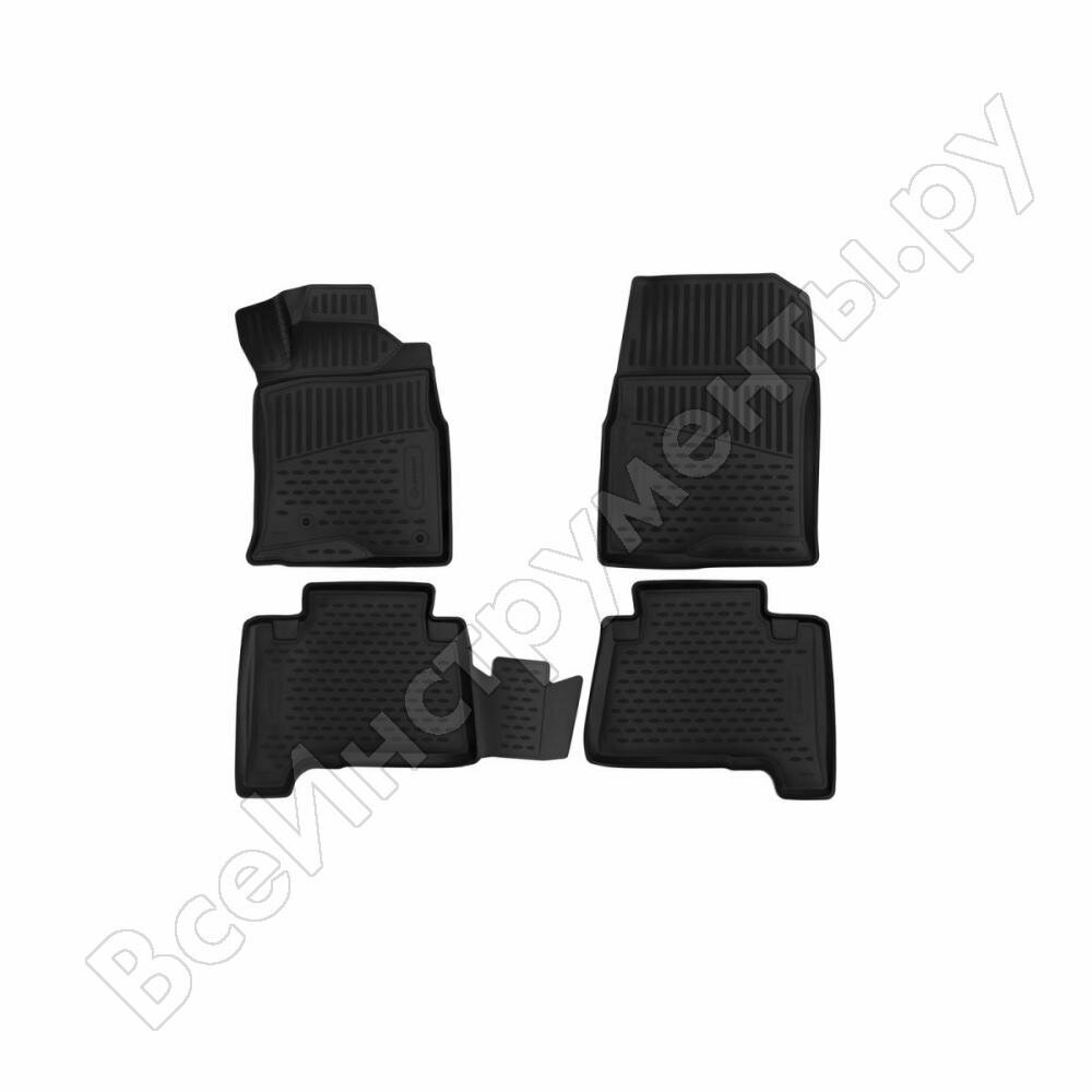 Коврики салона 3D Element TOYOTA Hilux Surf, 2002-2009, внедорожник, правый руль, полиуретан черные 4 шт. - фото №15