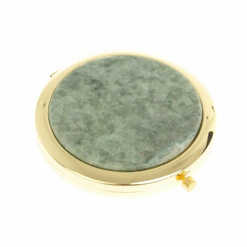 Зеркало круглое из камня жадеит цвет золото 127181