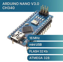 Плата Arduino Nano V3.0 (CH340) на микроконтроллере ATmega328 / Ардуино Нано. Разъём припаян