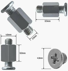 M.2 SSD Стойка с винтом для крепления 3мм / М.2 Креплеж msi