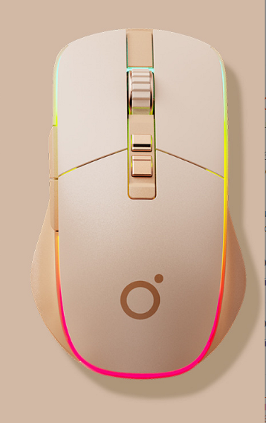 Мышь G308 игровая бесшумная трехрежимная розовая