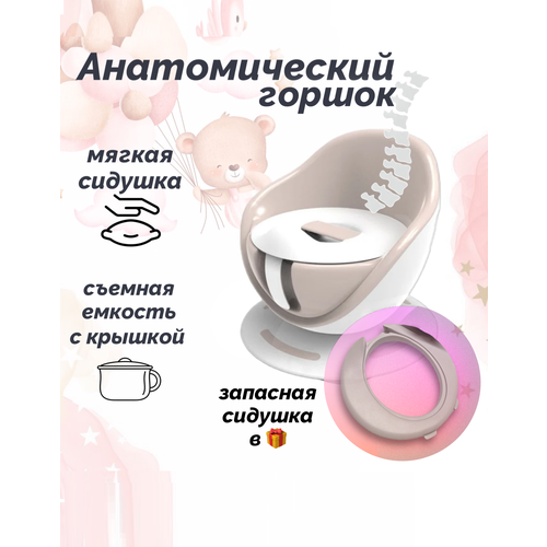 Детский горшок Luxmom для девочек, розовый