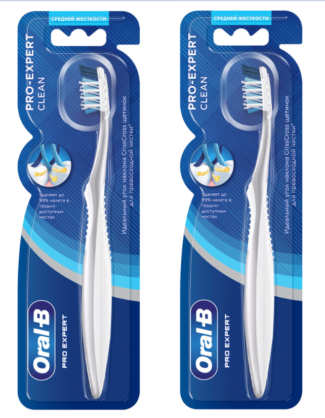 Зубная щетка Oral-B Pro_Expert Clean, средняя, 2 шт.