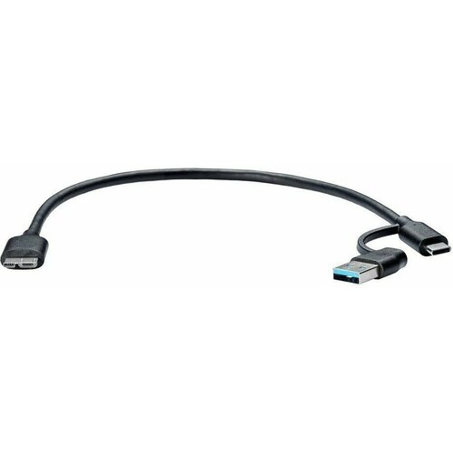 Кабель microUSB 3.0 B (M) - USB/USB Type-C, 0.3м, Telecom (TUS714-0.3M) видео кабели и переходники atcom usb 2 0 a m microusb b m 0 8м at9174