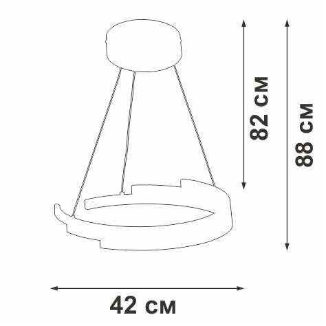 Потолочный светильник Vitaluce V3967-0/1S, LED 57Вт, 3900-4200K, 4730Lm - фото №3