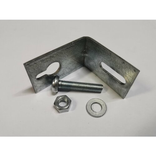 Мебельный подвес угловой 5.1Ж (комплект: подвес, винт, гайка, шайба) 2шт. цинк