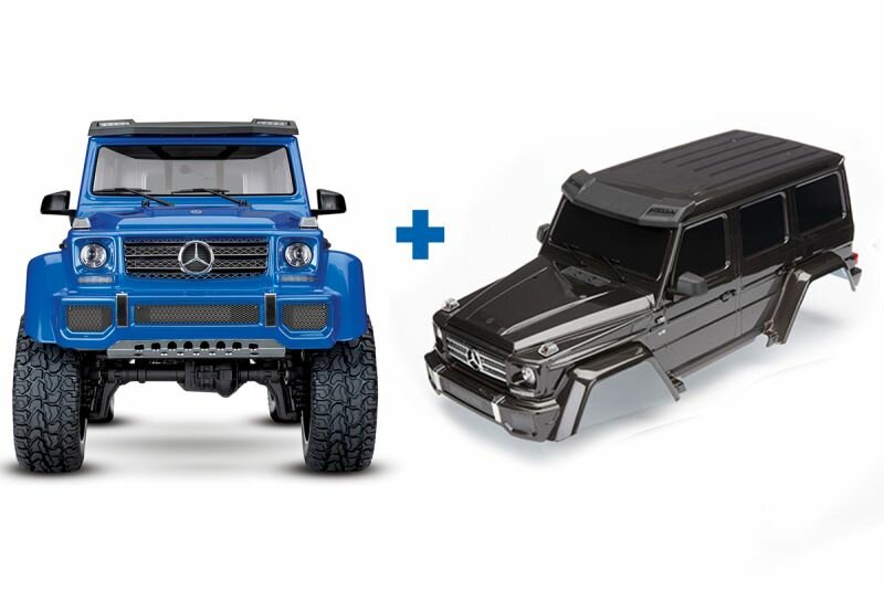 Машины на радиоуправлении TRAXXAS TRX-4 Mercedes G 500 1:10 4WD Scale and Trail Crawler Blue + Body, Mercedes-Benz® G 500® 4x4², complete (black)