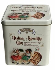 Кекс (кулич) VALENTINO Panettone, карамелью и кусочками шоколада, ж/б, 500 гр, Италия