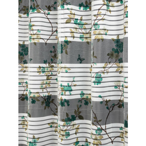 Тюль Сакура зеленая бренд Kanna на шторной ленте 250-400 2125₽