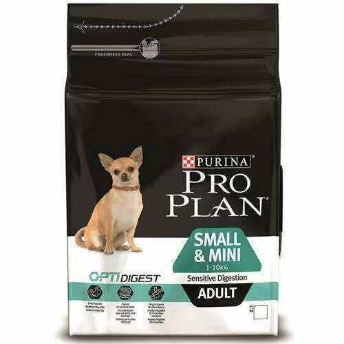 Корм для собак мелких и карликовых пород 1-10 кг Pro Plan Adult Small&Mini Sensitive Digestion с комплексом Optidigest с чувствительным пищеварением, со вкусом ягненка, 3 кг