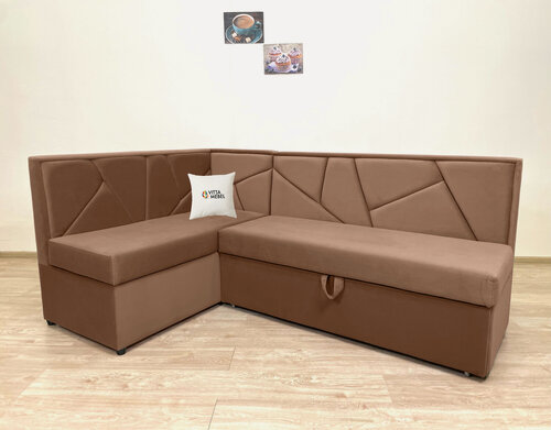 Изображение товара Кухонный уголок Корфу коричневый, угол левый