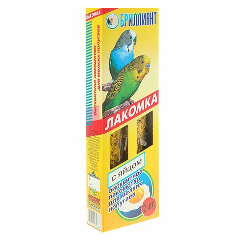 Лакомка Бриллиант для птиц яичный бисквит 2 шт 60 г 459₽