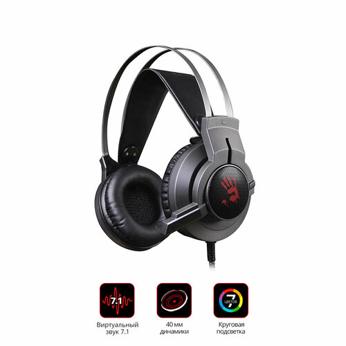 Наушники с микрофоном A4Tech Bloody G437 черный 18м мониторные оголовье G437 3865₽