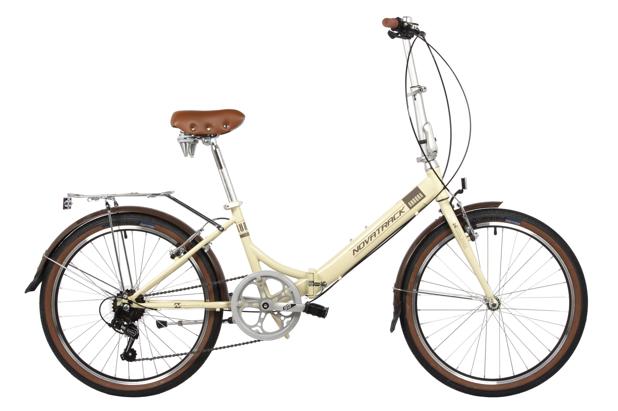 Велосипед 20" складной, AURORA, бежевый, Shimano 6 speed, TY21/TS38/SG-6SI