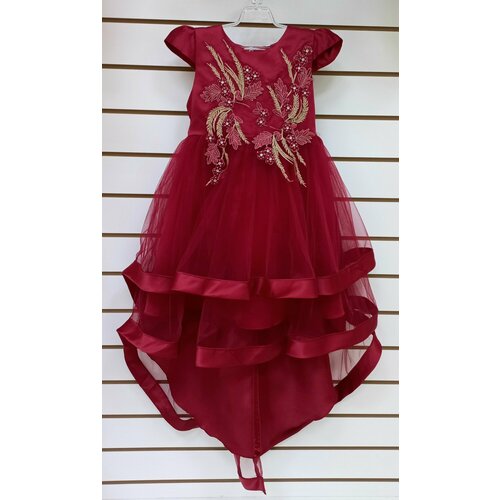 фото Платье, размер 130, бордовый
