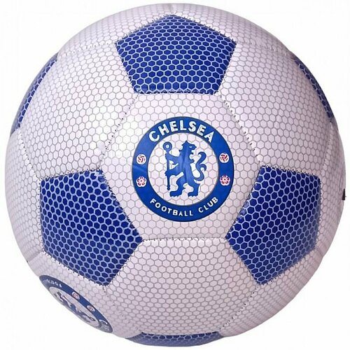 Мяч футбольный MEIK Chelsea (PVC 2,4 мм, 310 гр. , маш. сш. ) (синий/белый) мяч футбольный 00 1832 размер 5 pvc вес 310 г