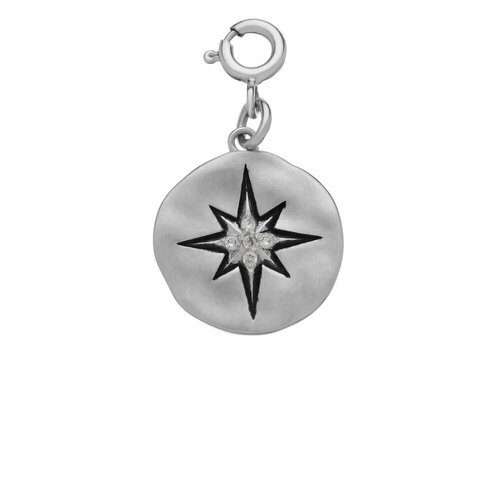 Подвеска серебро 925 проба фианит размер 2 см серебристый 4500₽