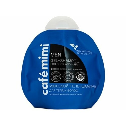 Гель-шампунь 2в1 с Женьшенем и Аргинином Caf mimi Men Gel-Shampoo