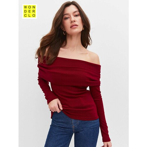 фото Лонгслив wonderclo kft2401rosie/, размер 50/xxl, , бордовый