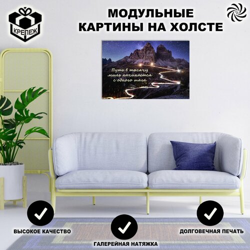 Картина модульная интерьерная на стену на холсте Путь, Пространство интерьера, 1шт. 40х60