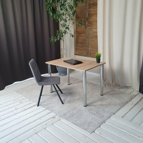 Игровой стол Дуб 110*70 см. Хром ножки