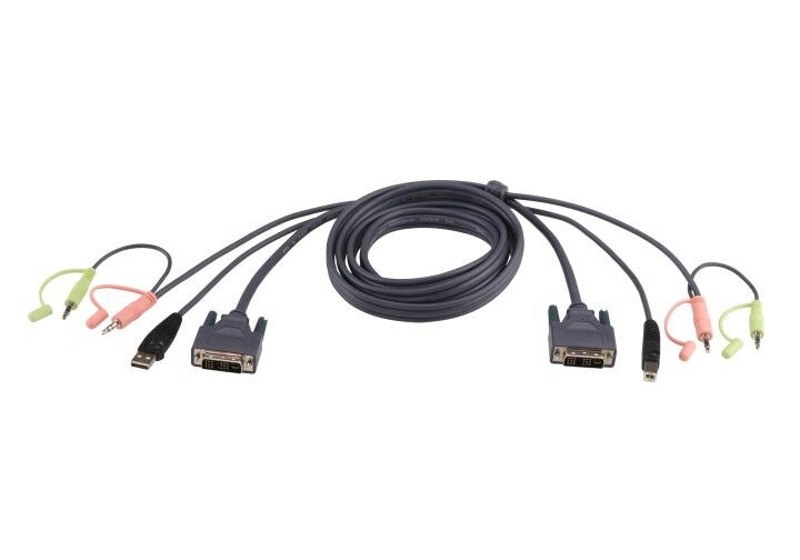 Кабель ATEN 2L-7D02U DVI/USBA/SP.MC-DVI/USB B 1.8м - фото №2