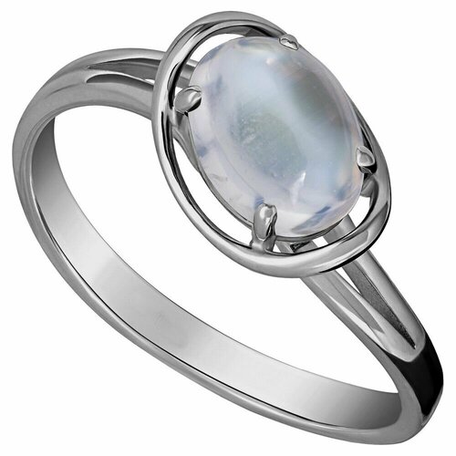 Кольцо Lazurit Online, серебро, 925 проба, лунный камень, размер 19