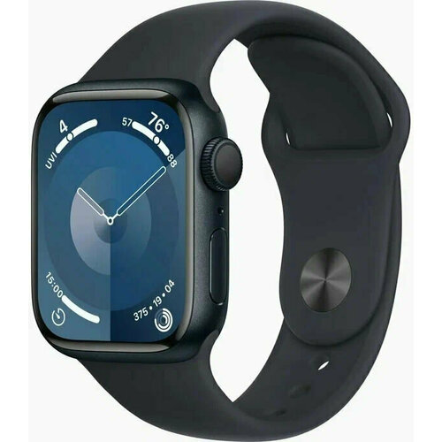 Умные часы Apple Watch Series 9 45 мм Aluminium Case GPS, midnight Sport Band