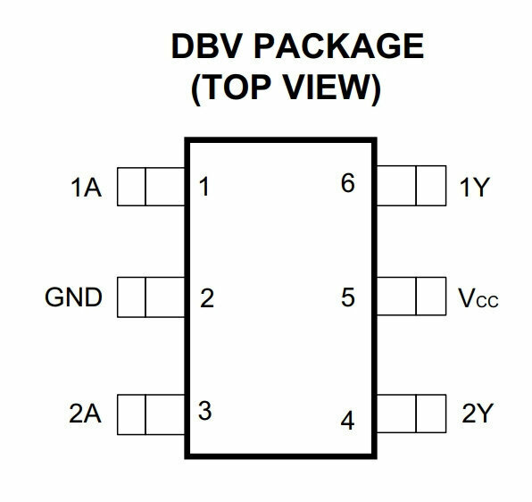 Микросхема SN74LVC2G17DBVR